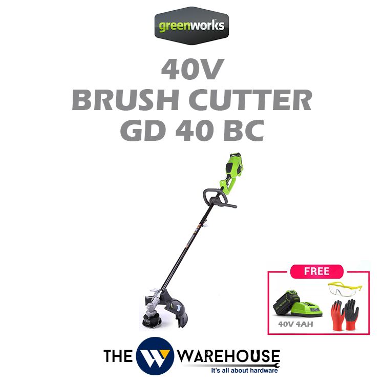 Greenworks 40V Brush Cutter GD40BC Malaysia - TheWwarehouse